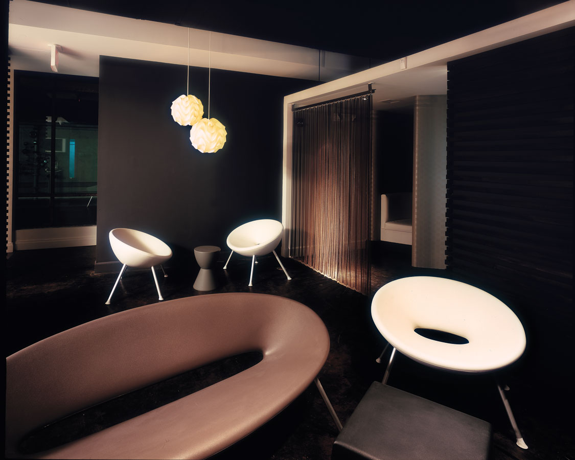 Circular chairs in waiting area