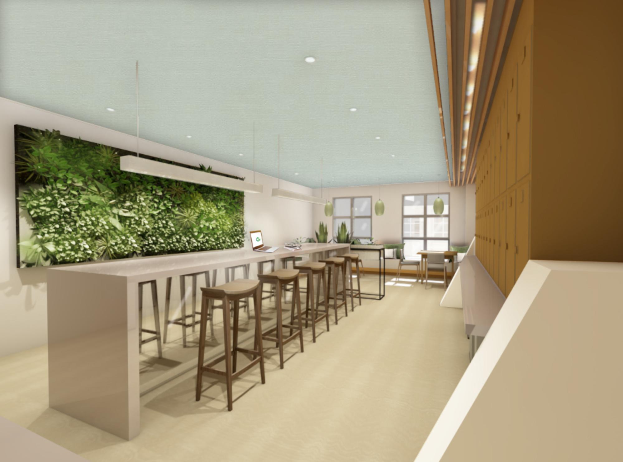 Rendering of bar workspace