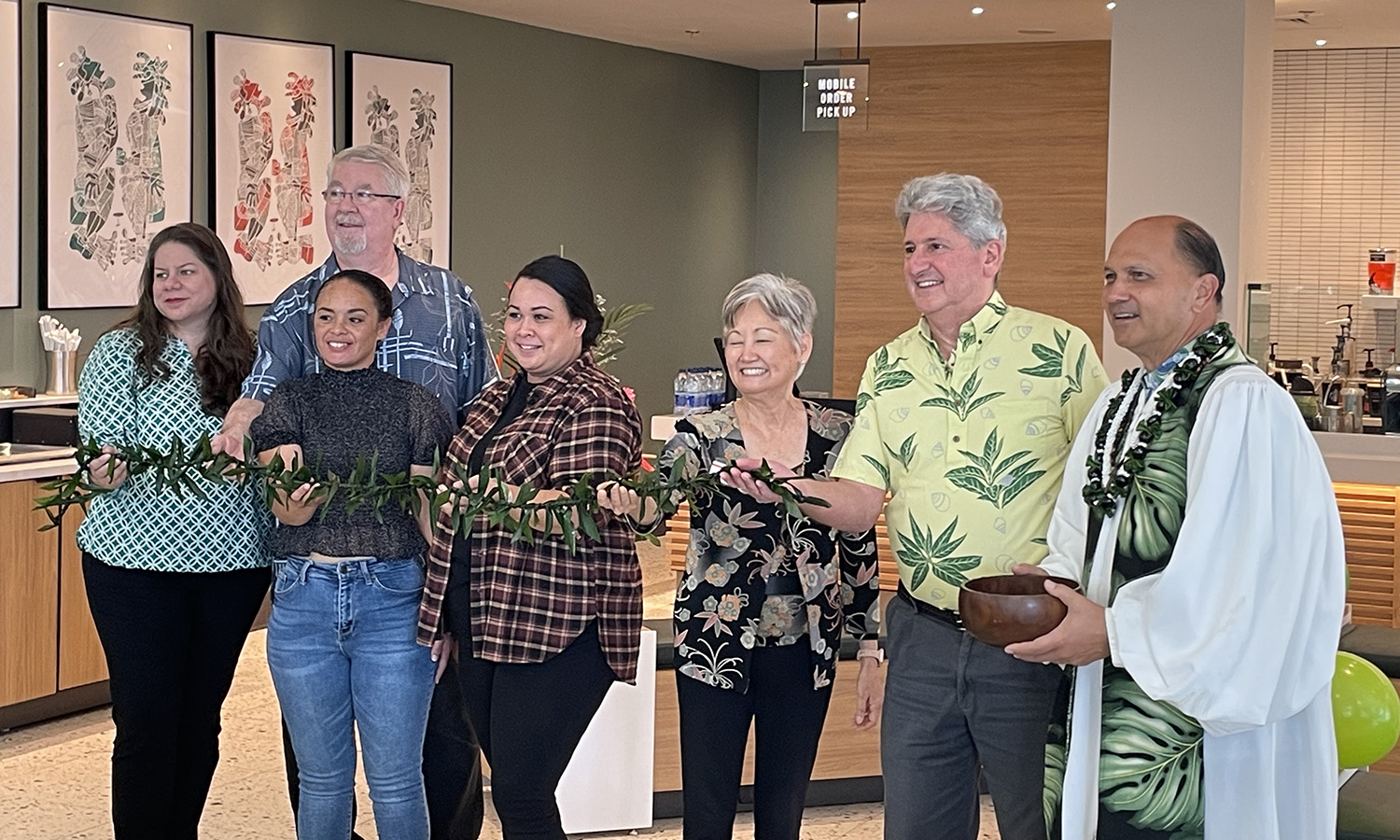 Group gathered for blessing.