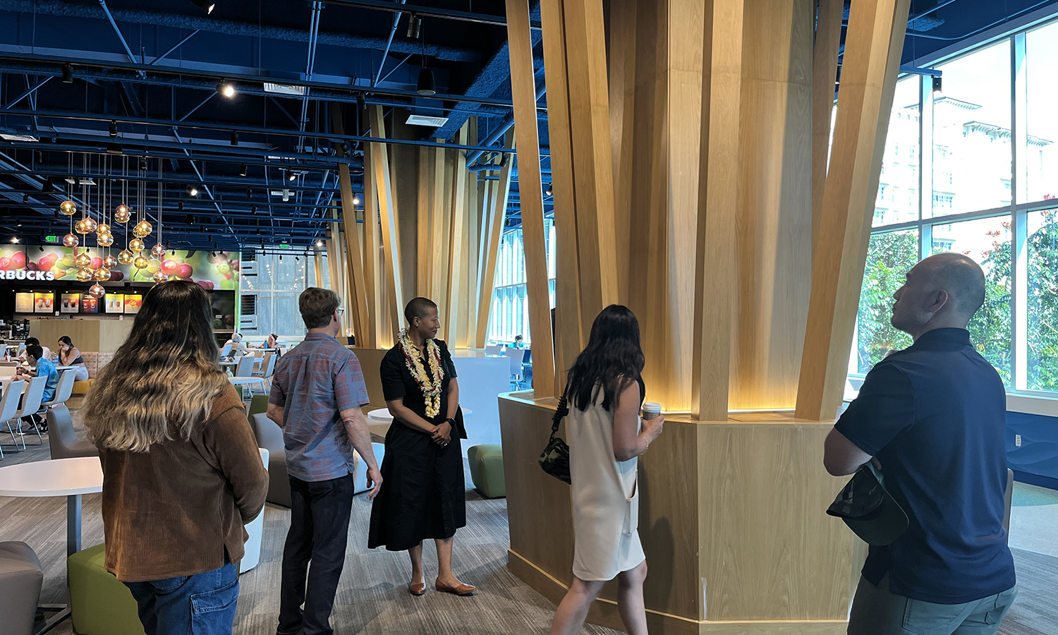 View of big support beams