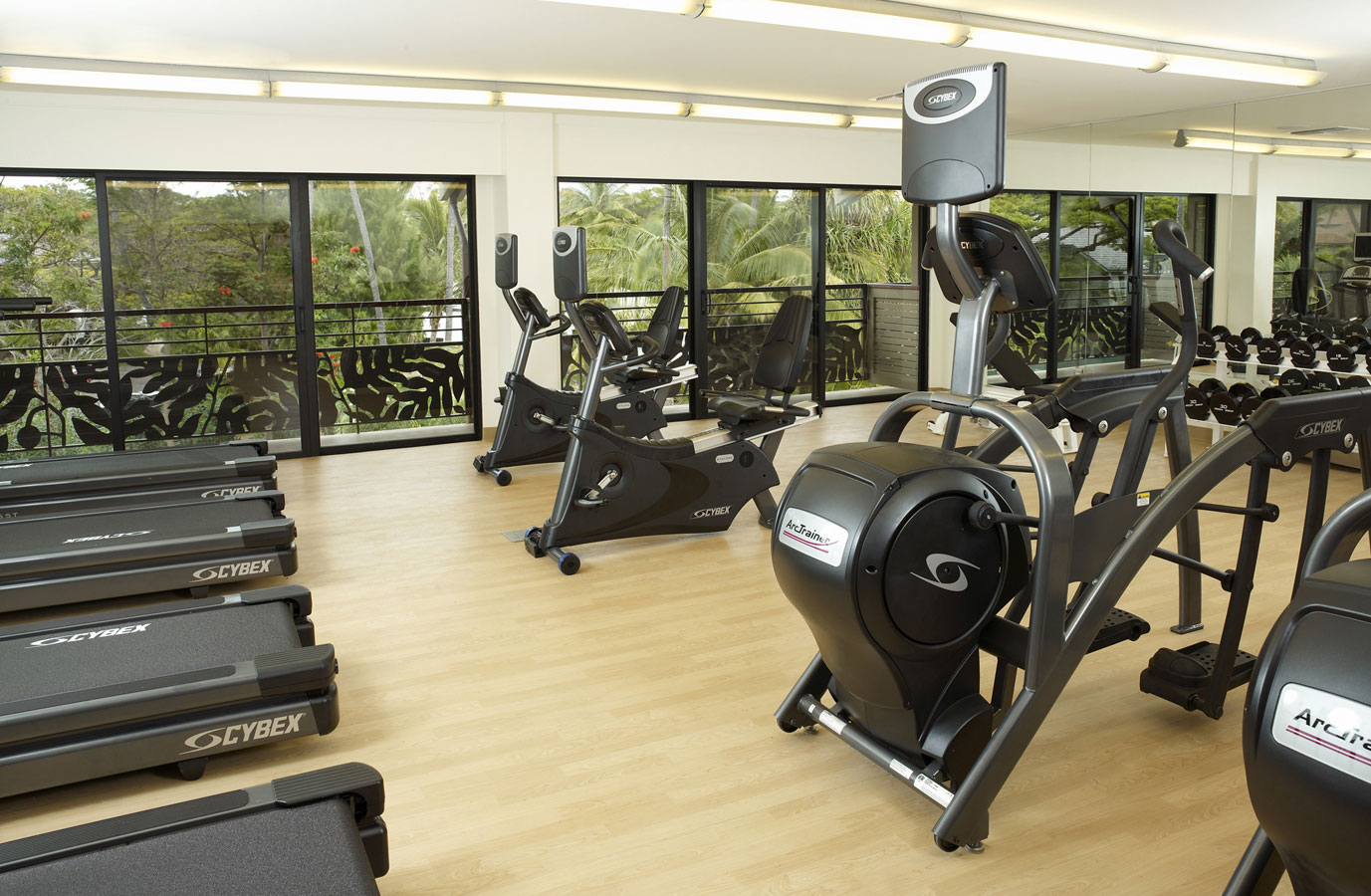 Fitness center.