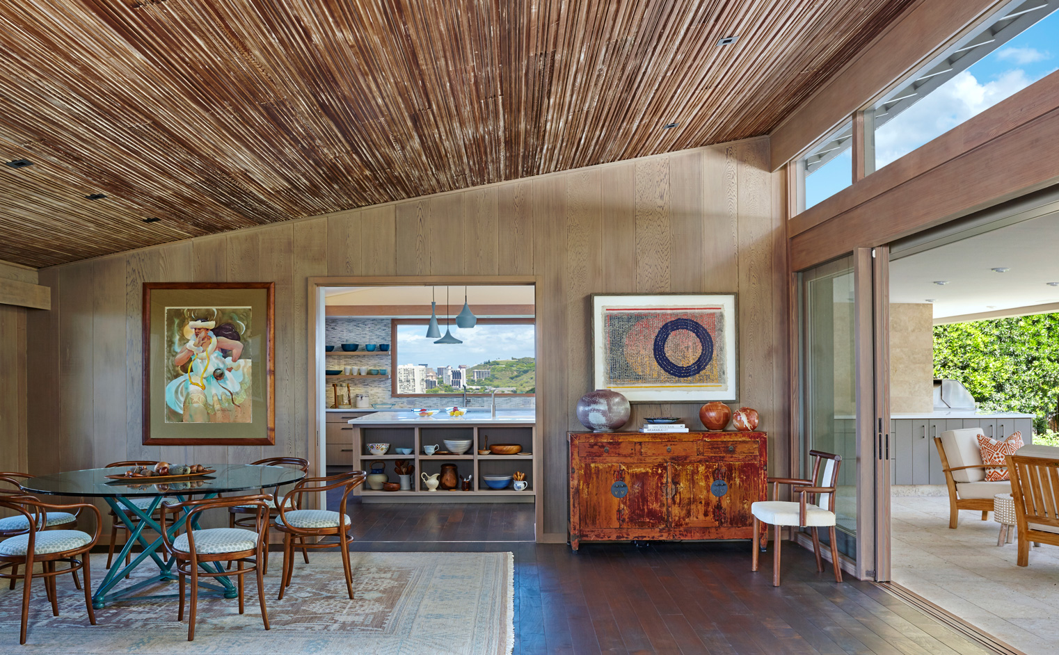 Living area showing art.