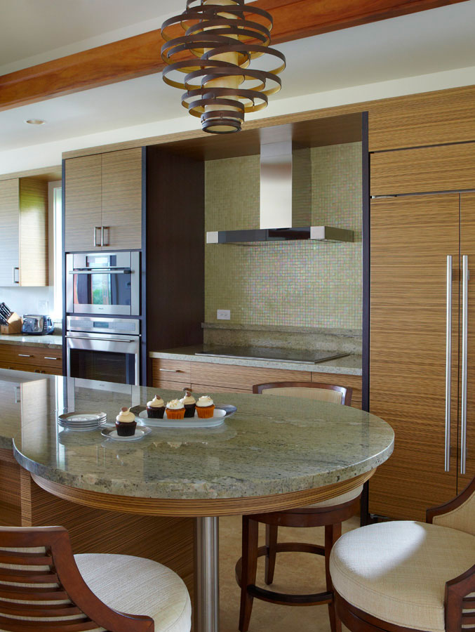 A table in the kitchen.