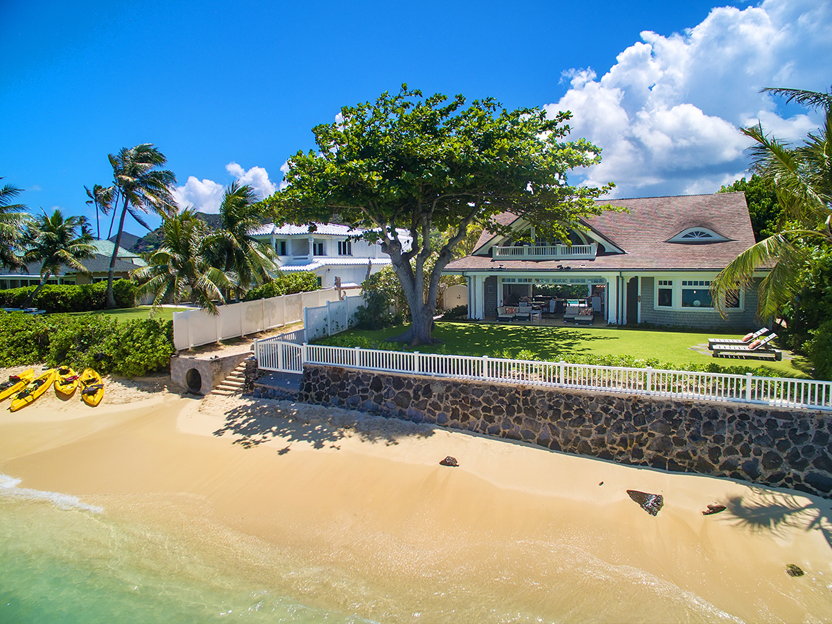 View from Lanikai Beach of the Grand Cottage