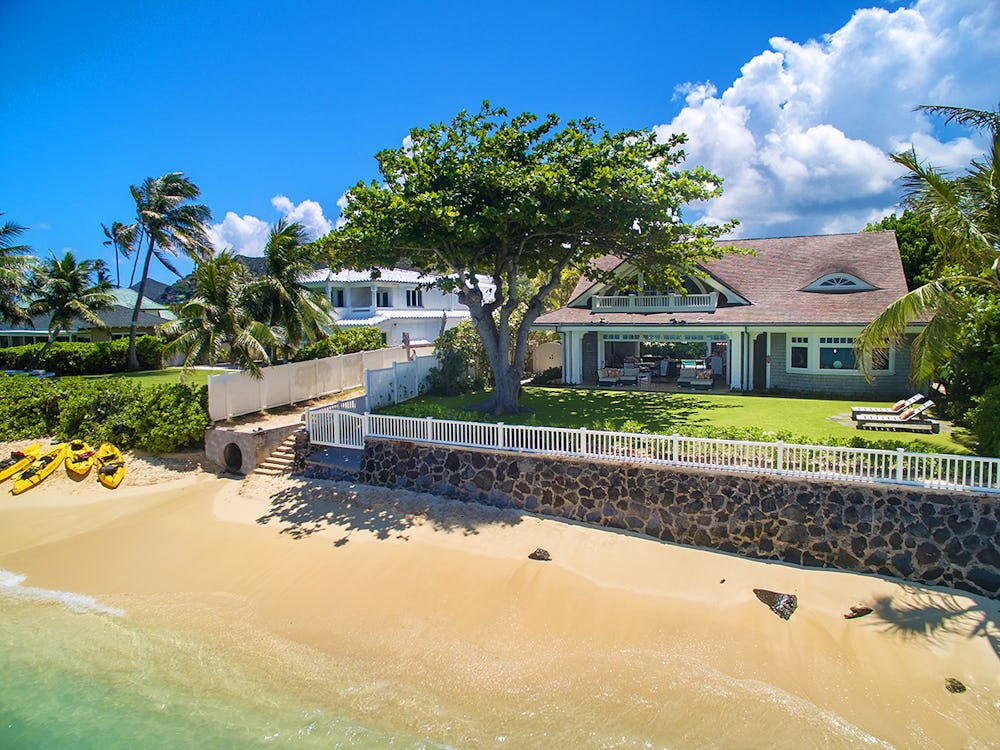 View from Lanikai Beach of the Grand Cottage