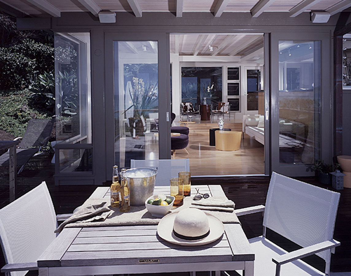 Outdoor dining area.
