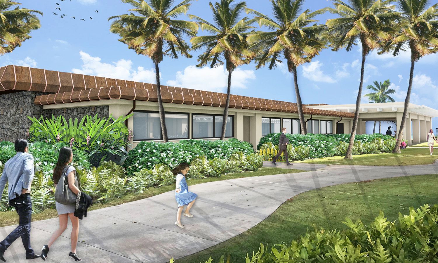 Rendering of walkway.