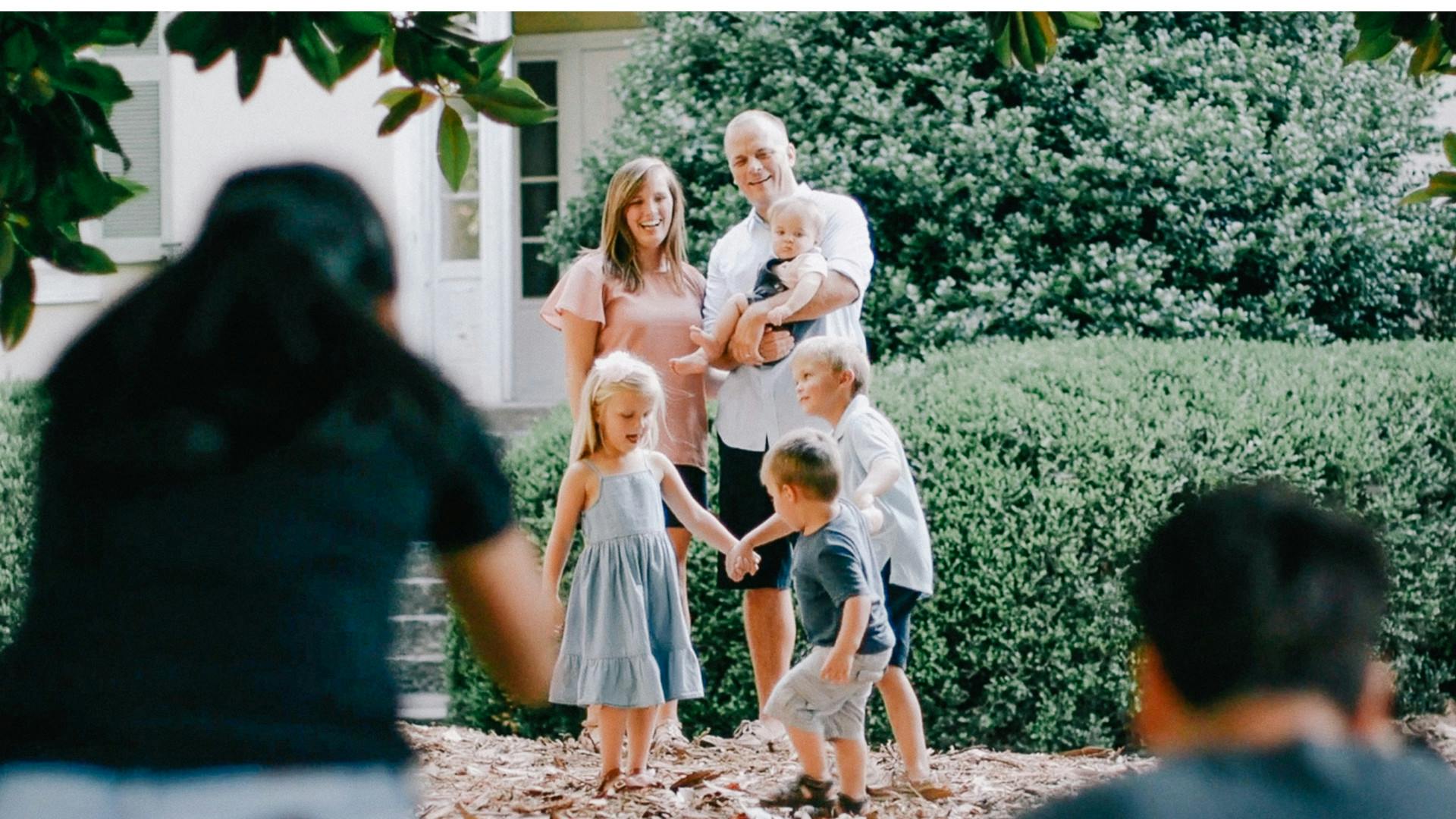 Professional wedding and portrait photographers Phillip and Eileen Blume on set in Georgia