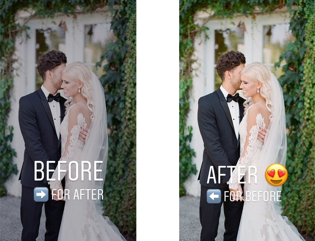 Share before and after editing photos to your Instagram Story to grow your photography business