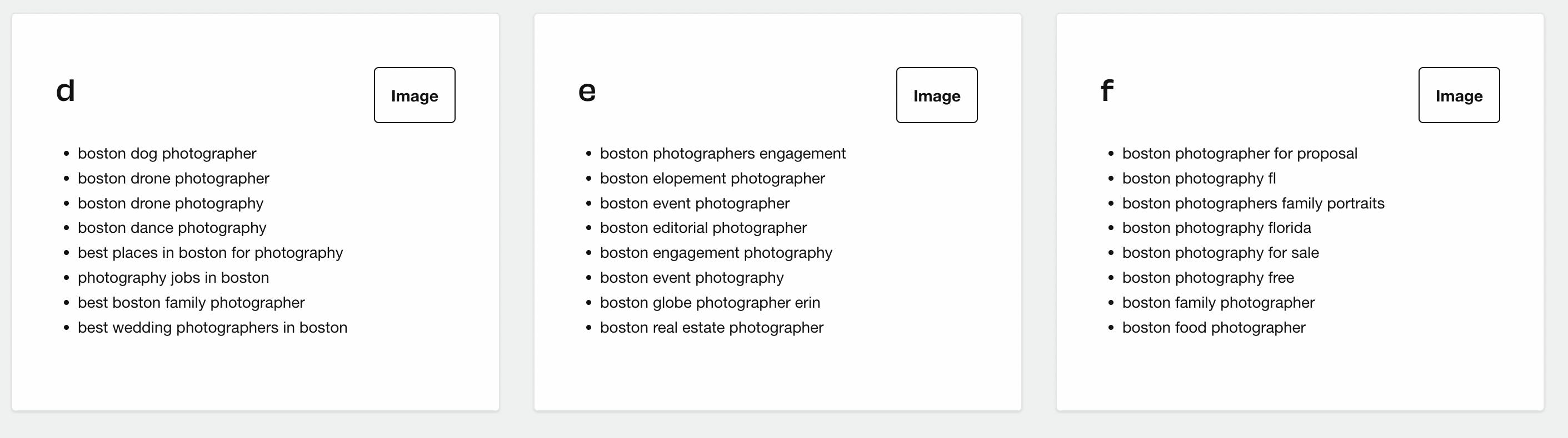 SEO for photographers finding keywords for photography SEO