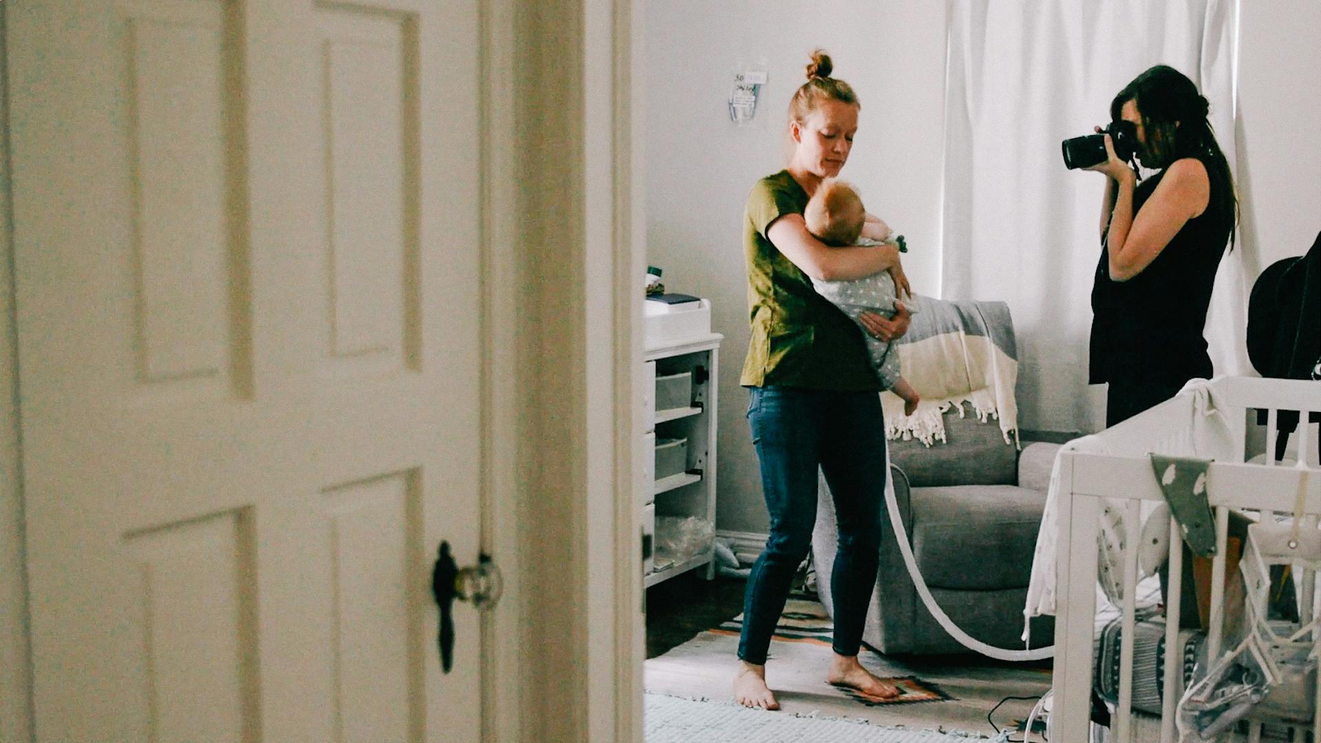 Professional family photographer Kirsten Lewis on location during her latest passion project photographing a boy with Treacher Collins syndrome