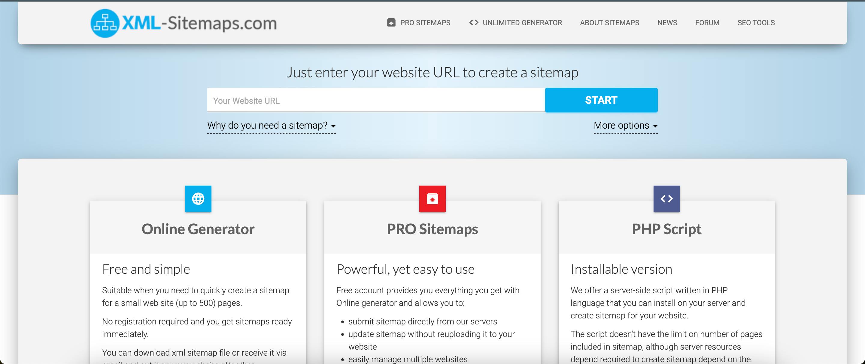 Sitemaps.com to create a sitemap for your photography business