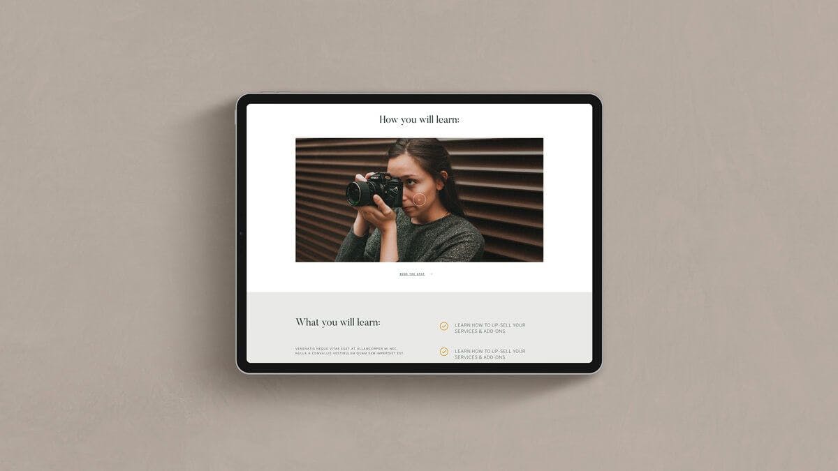 High-converting WordPress template for photographers