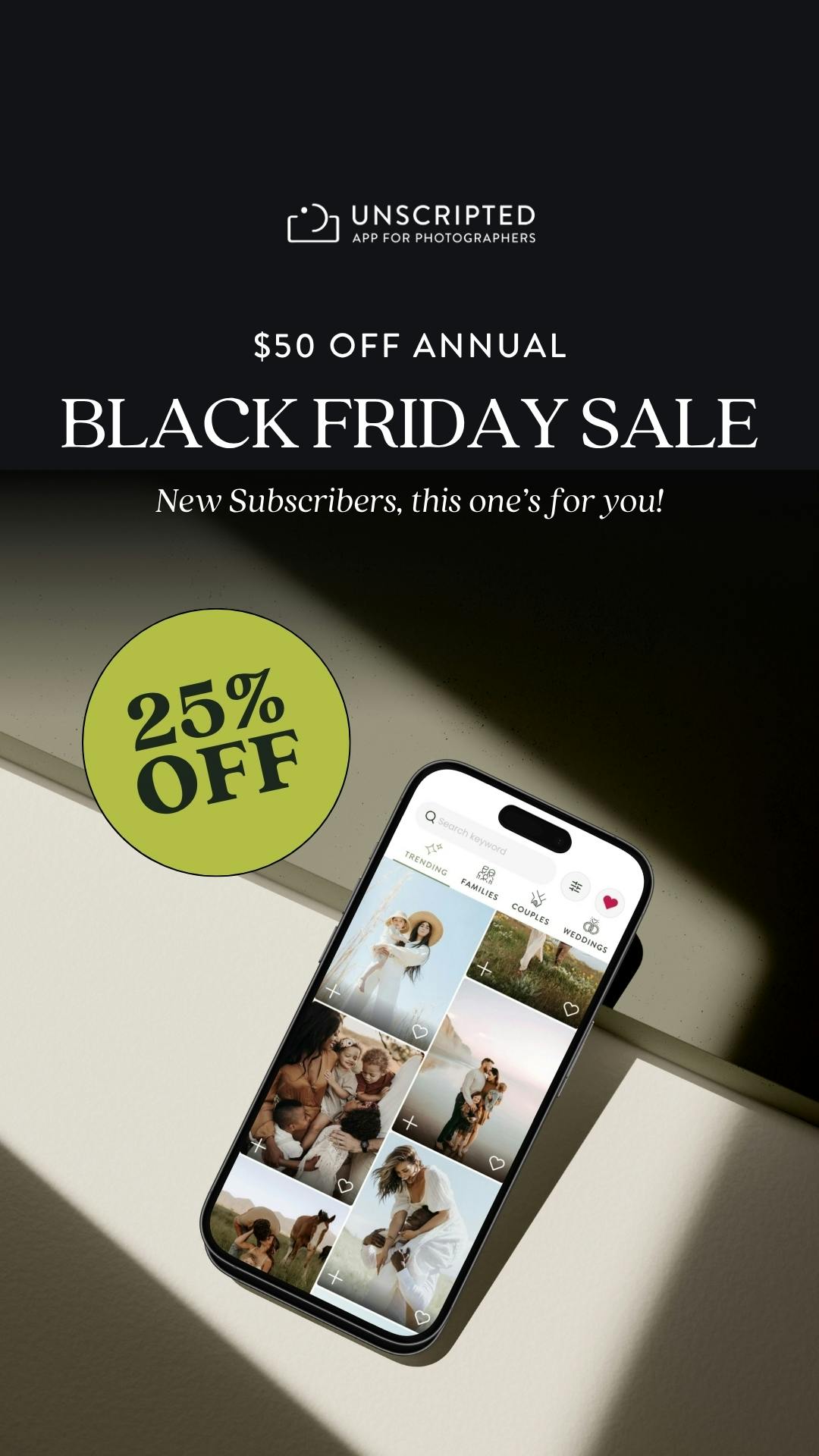 Unscripted Photographers Black Friday Deal 2025