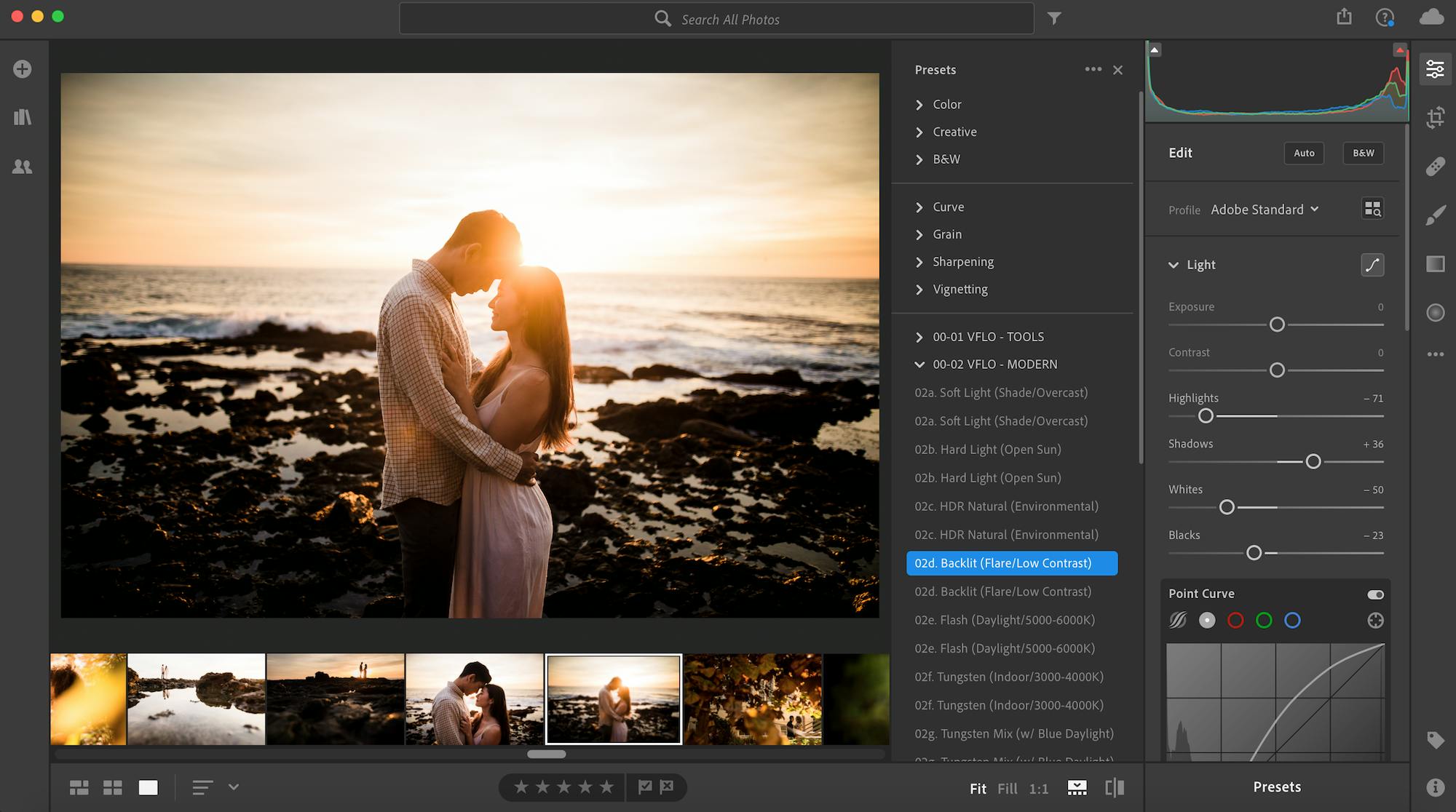 Use a consistent editing style to create beautiful photo slideshows