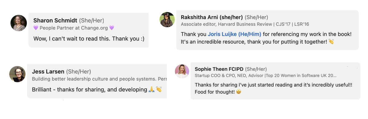 Reactions to Pyn's inclusive communications guide