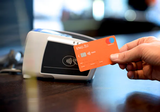 Contactloze betaling met een ING-bankpas