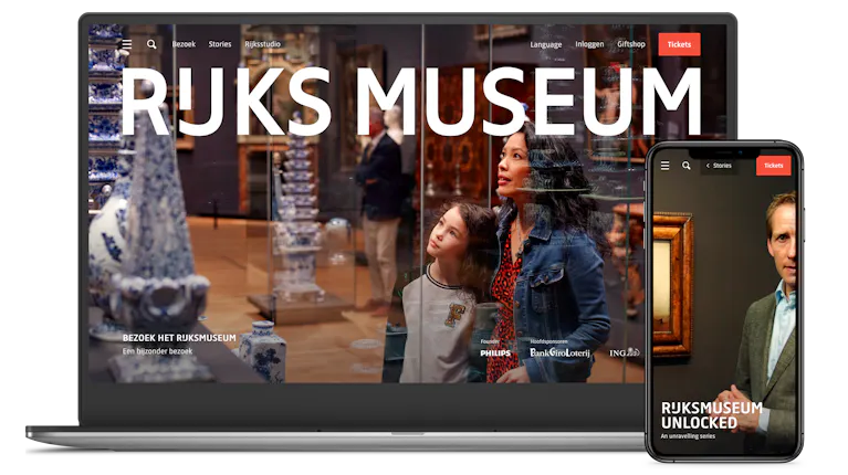 Nieuwe website Rijksmuseum op laptop en mobiel 
