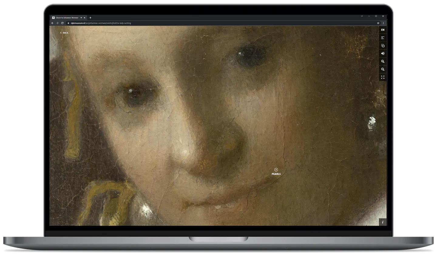 Laptop met de Vermeer-experience