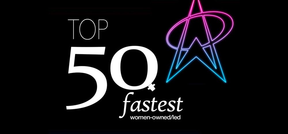 Top 50 fastest woman-owned/led logo