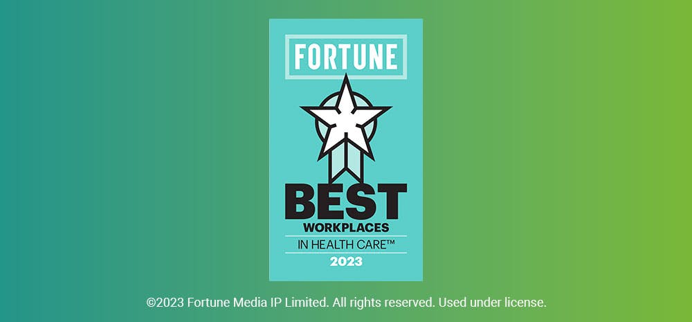 Fortune Best Workplaces in healthcare 2023 logo