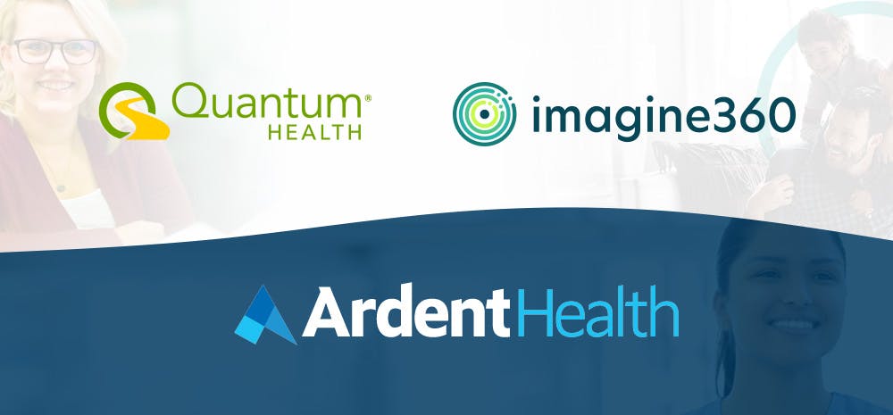 Quantum Health, Imagine360 and Ardent Health logos