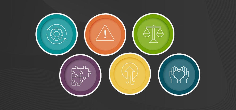 6 icons representing 6 tips to reduce HR burden