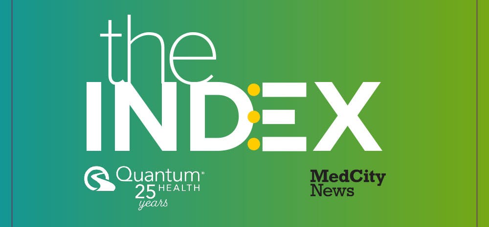 The Index logo with Medcity News and Quantum Health