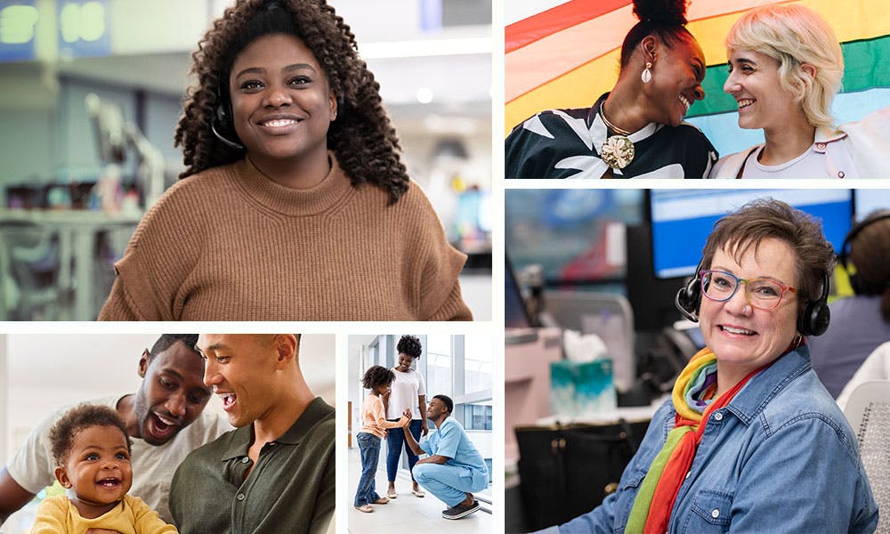 Collage of diverse people from different backgrounds