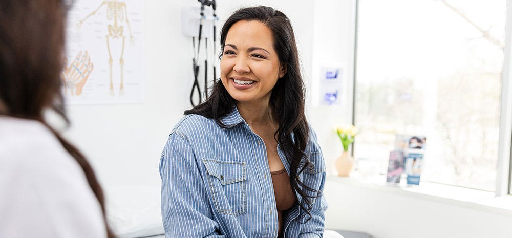 Patient smiling