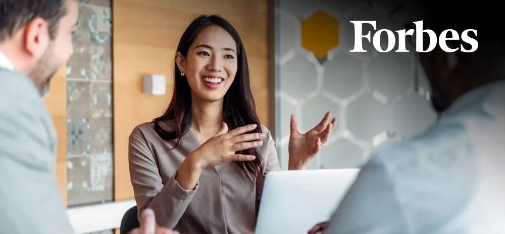 Business woman conducting a meeting