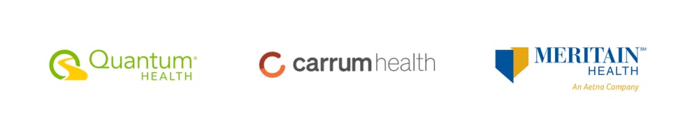 quantum health logo, carrum health logo, meritain health logo