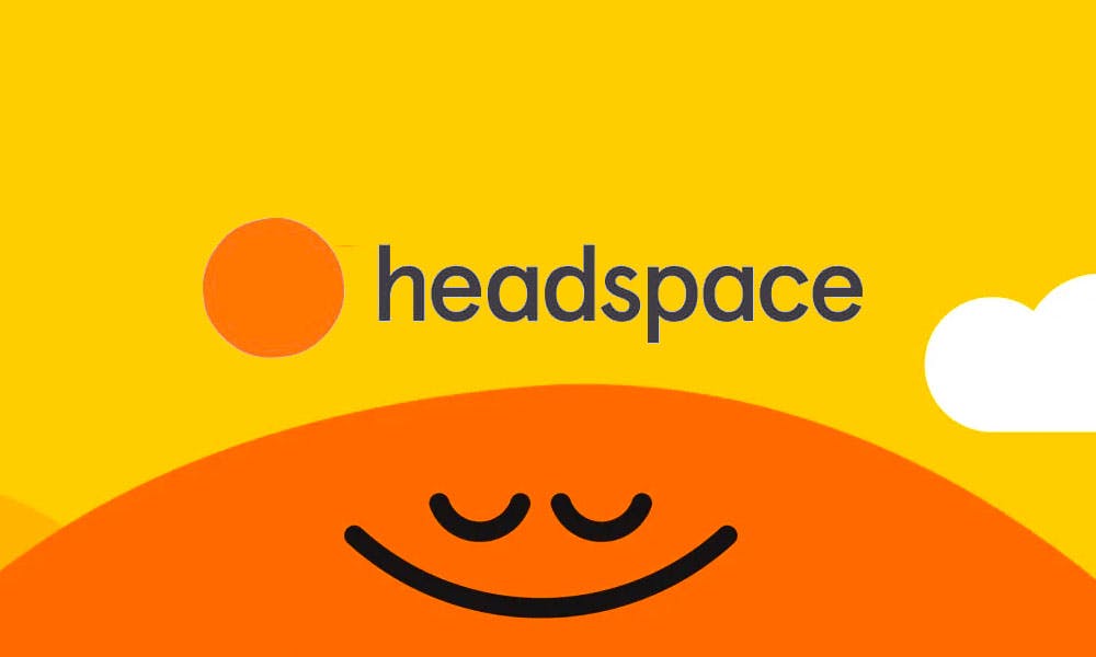 Headspace logo with a happy orange circle