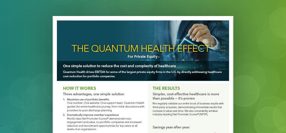 Quantum Health Effect® for private equity