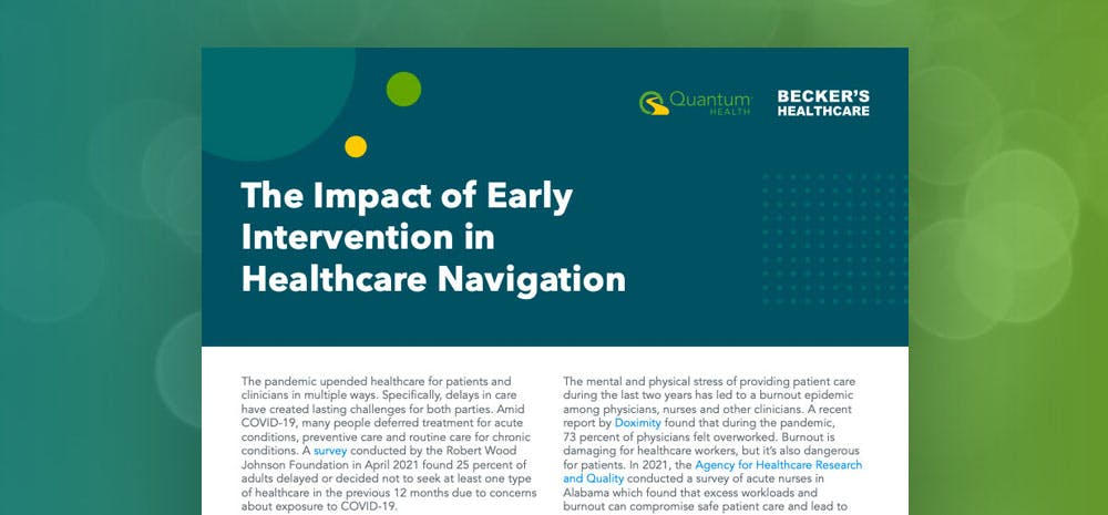 The impact of early intervention in healthcare navigation