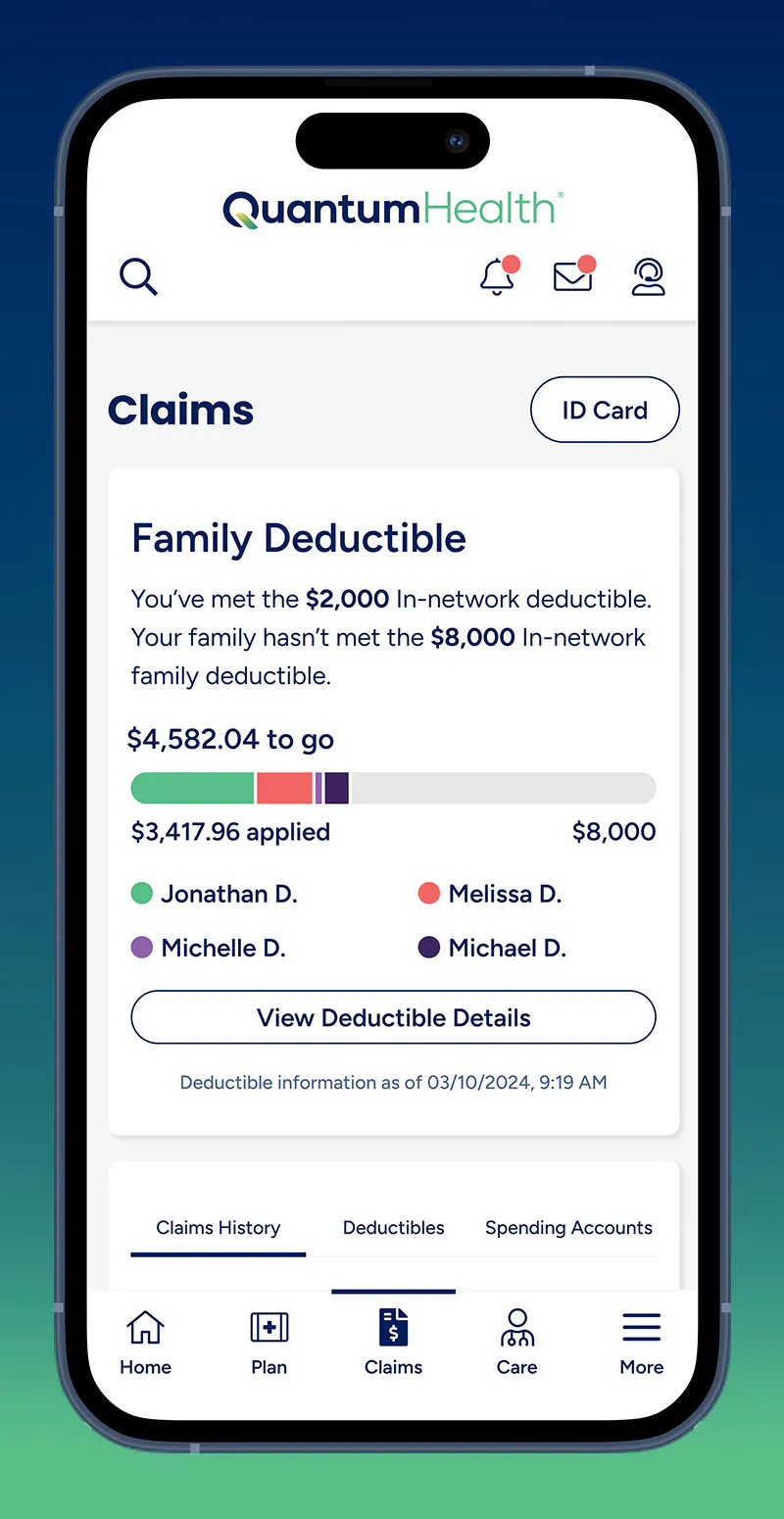 View claims in the app