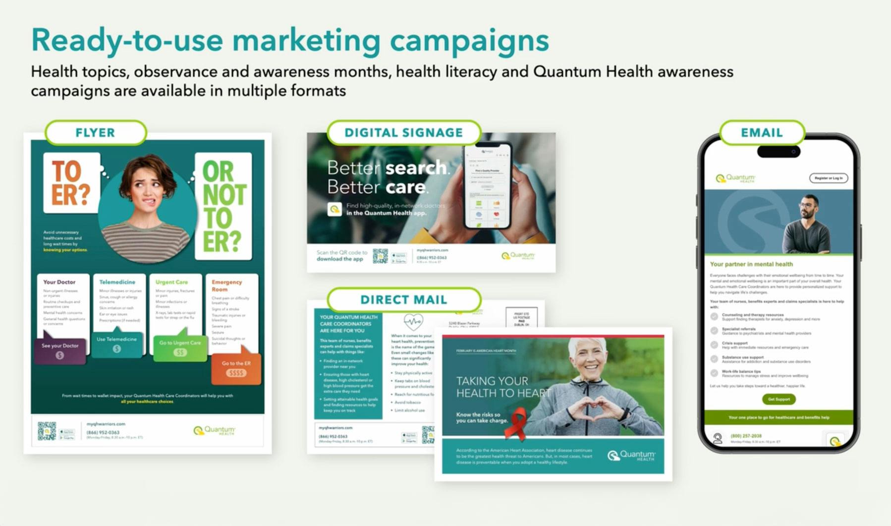 Templates of the member communications