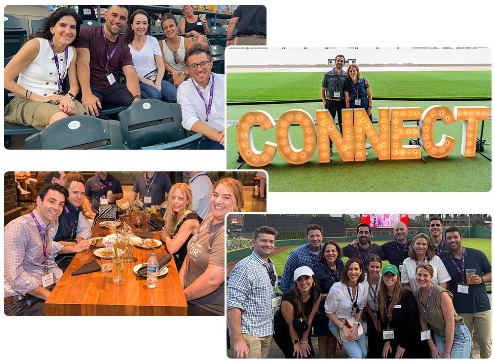 Connect event photos of attendees smiling