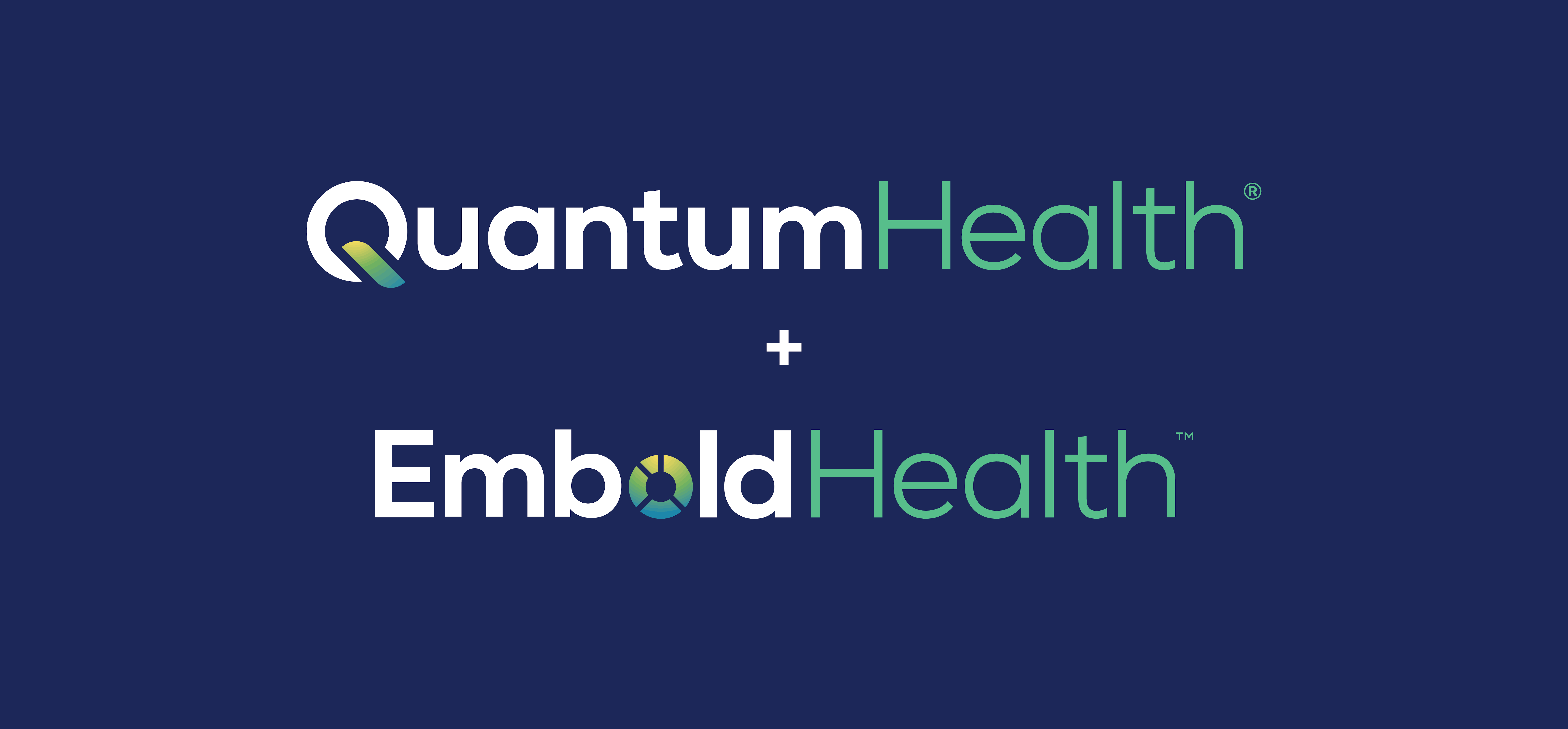 Quantum Health + Embold Health stacked logos