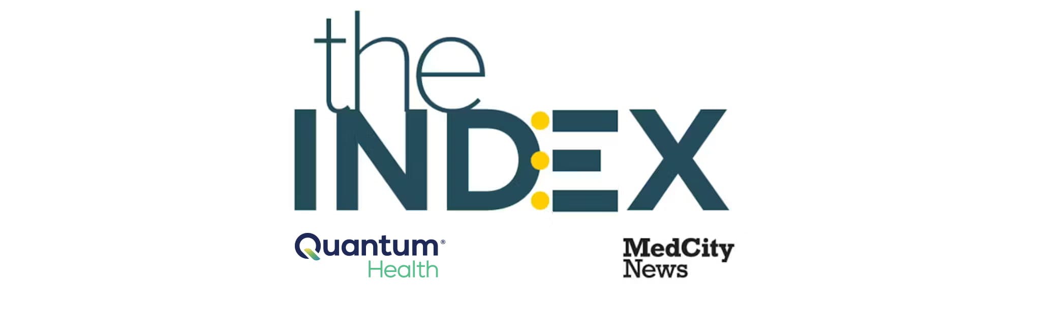 Quantum Health + MedCity News side-by-side logos