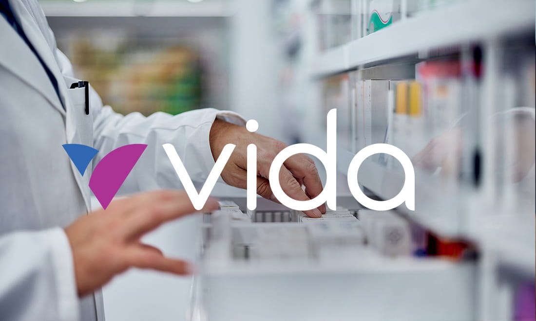 Vida logo over lifestyle image