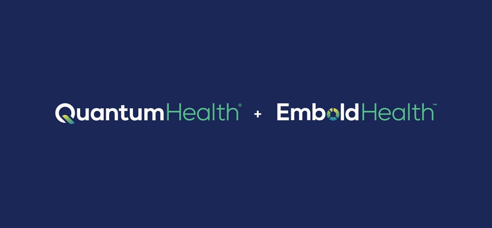 Quantum Health + Embold Health side-by-side logos