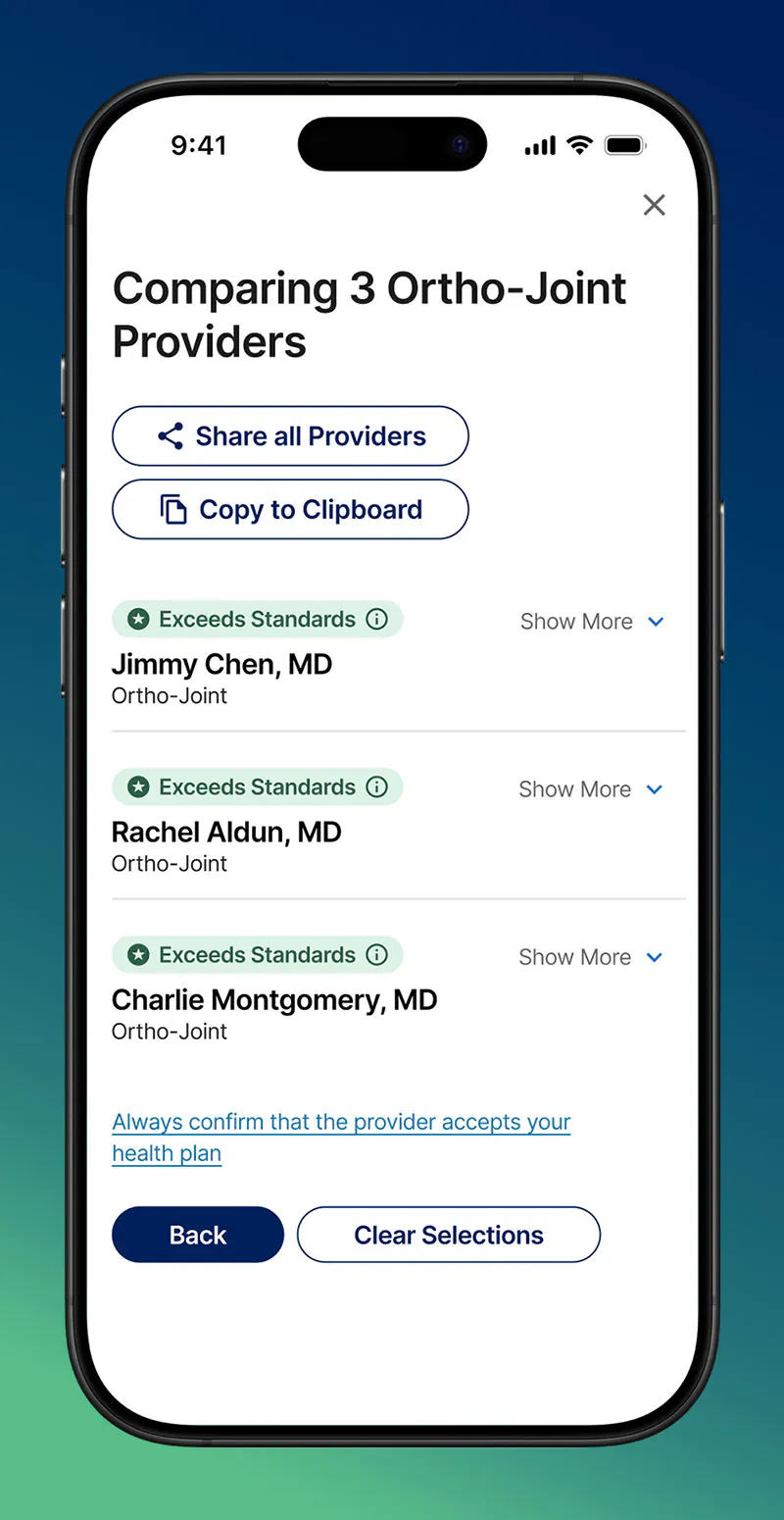 Compare multiple providers to find the best fit