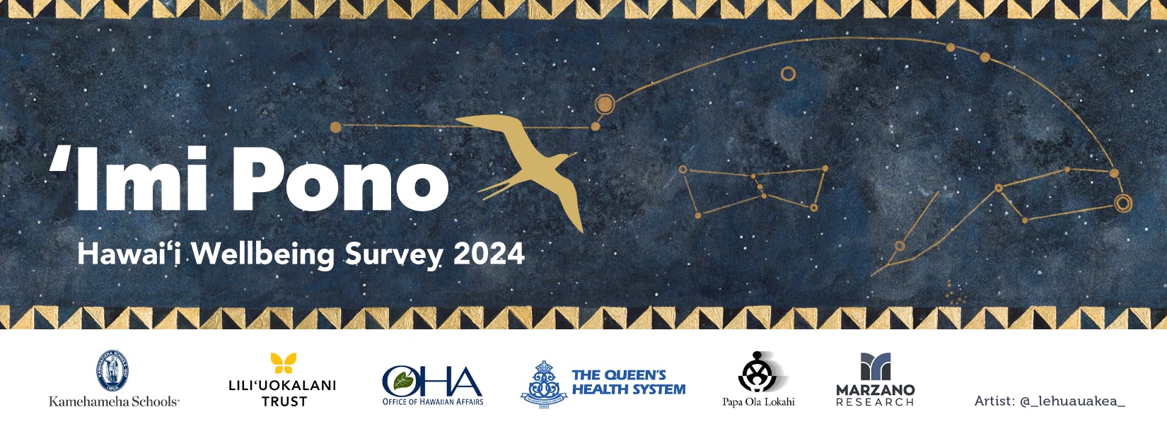ʻImi Pono Hawaii Wellbeing Survey 2024 image with partner logos.