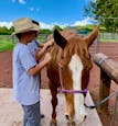LT beneficiary Kū Moku S. takes care of his favorite horse, Teddy, at LT Ranch. PHOTO: JILL BEATTY 