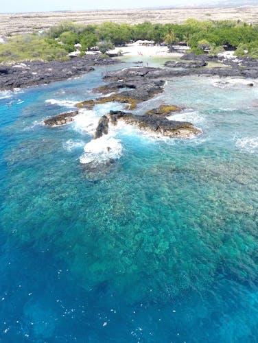 Makai Keahoulu blue ocean and shoreline