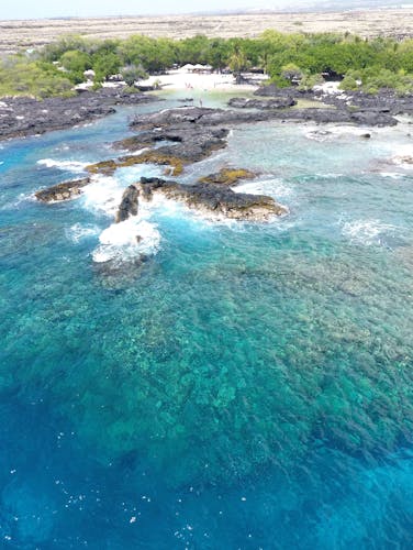 Makai Keahoulu blue ocean and shoreline