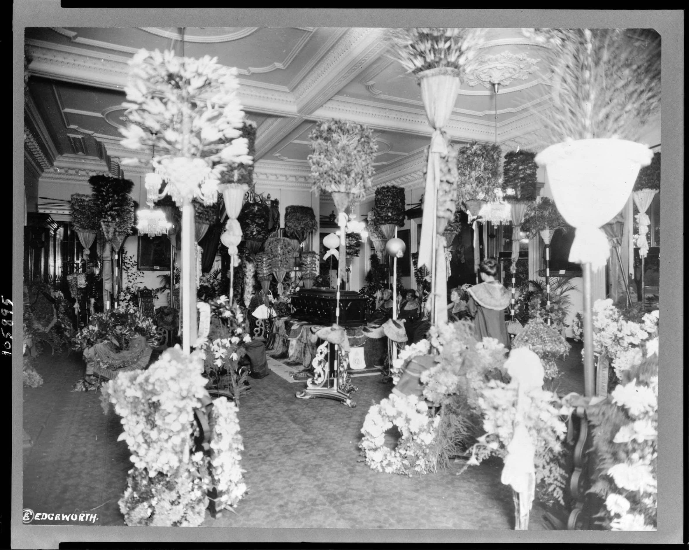 Photo of Hawaiian royal funeral.