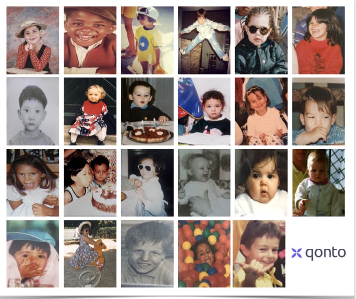 Concurso de fotos de bebés del equipo de Qonto