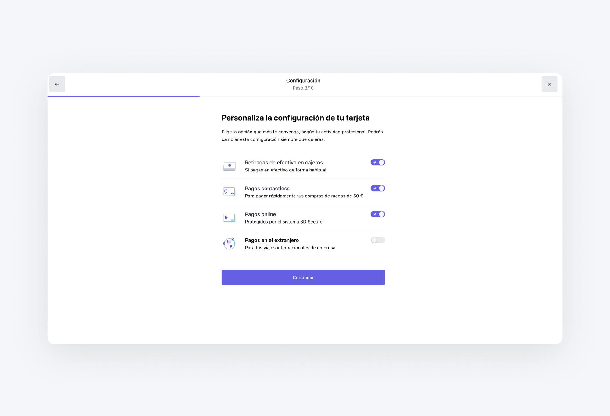 Elegir dirección envío tarjeta Qonto